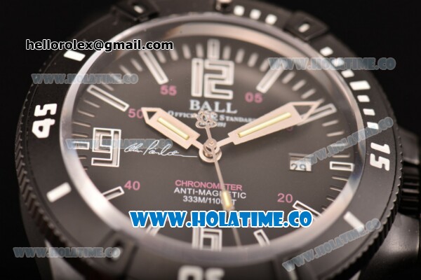 Ball Engineer Hydrocarbon Spacemaster Captain Poindexter Miyota 8215 Automatic PVD Case with Black Dial and Stick/Arabic Numeral Markers - Click Image to Close