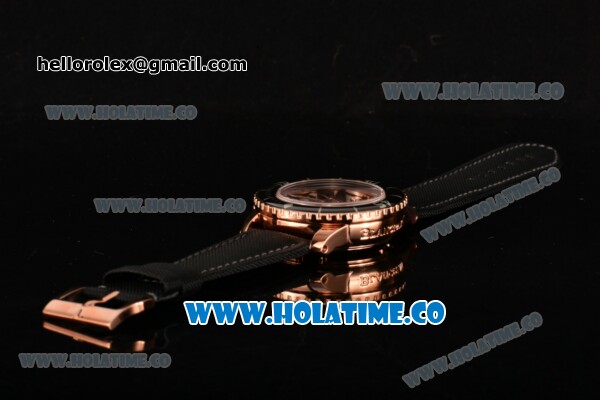 BlancPain Fifty Fathoms Swiss ETA 2836 Automatic Rose Gold Case with Black Dial and Stick/Arabic Numeral Markers (NOOB) - Click Image to Close