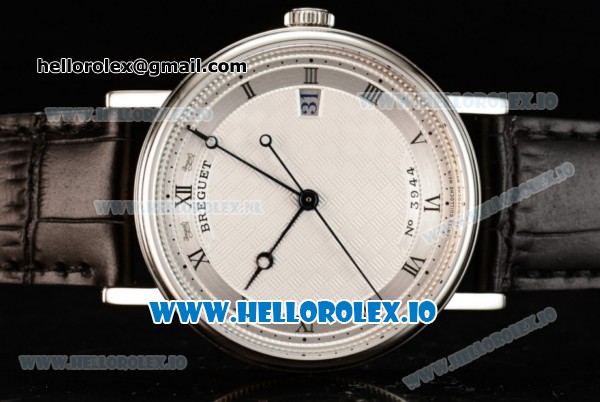 Breguet Classique Japanese Miyota 9015 Automatic Movement Steel White Dial and Roman Numeral Markers Leather Strap (FF) - Click Image to Close