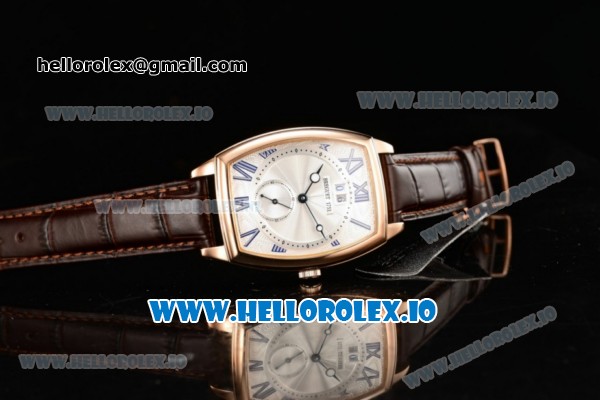 Breguet Heritage Asia Automatic Rose Gold Case White Dial With Roman Numeral Markers Brown Leather Strap - Click Image to Close