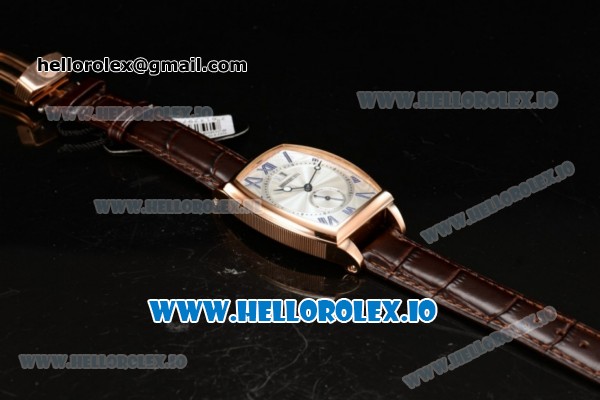 Breguet Heritage Asia Automatic Rose Gold Case White Dial With Roman Numeral Markers Brown Leather Strap - Click Image to Close