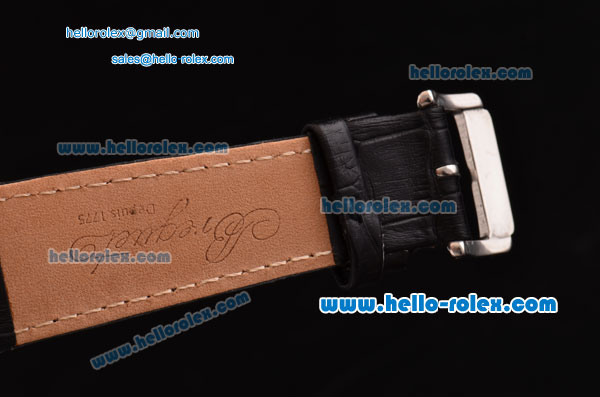 Breguet Classique Complications Tourbillon ST33 Automatic Steel Case with Black Leather Strap - Click Image to Close