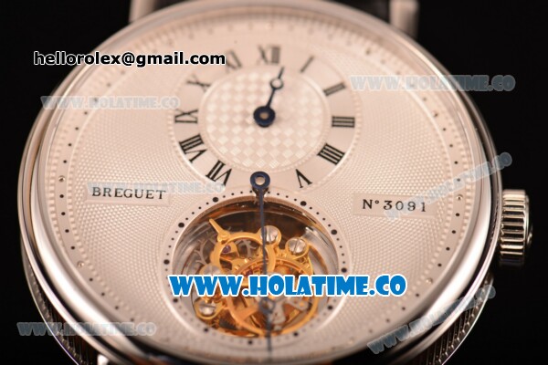 Breguet Grand Complication Tourbillon Swiss Tourbillon Manual Winding Steel Case with White Dial and Roman Numeral Markers - Click Image to Close