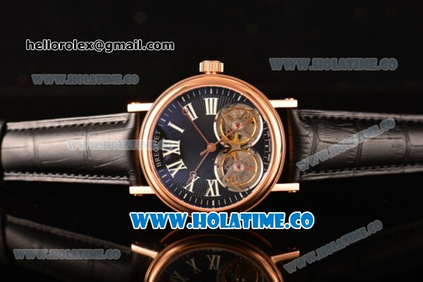 Breguet Classique Complications Asia Automatic Rose Gold Case with Black Dial and White Roman Numeral Markers - Click Image to Close