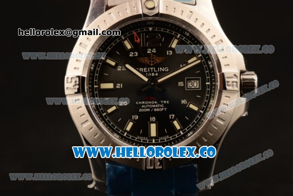 Breitling Colt Swiss ETA 2824 Automatic Steel Case/Bracelet with Black Dial and Stick Markers - Click Image to Close