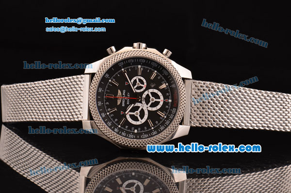 Breitling Bentley Barnato Racing Chrono Swiss Valjoux 7750-SHG Automatic Steel Case with Steel Strap Black Dial 1:1 Original - Click Image to Close
