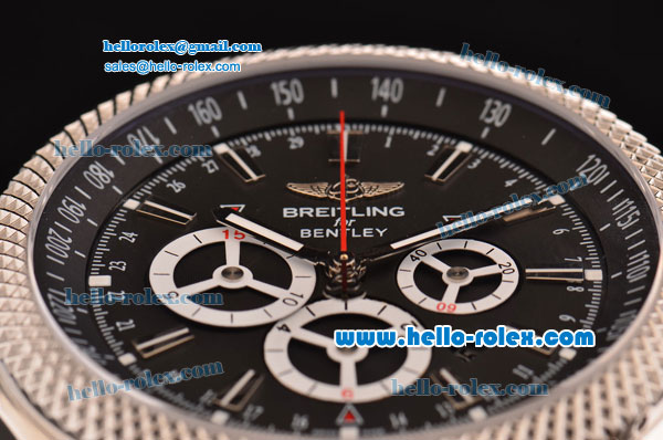 Breitling Bentley Barnato Racing Chrono Swiss Valjoux 7750-SHG Automatic Steel Case with Steel Strap Black Dial 1:1 Original - Click Image to Close