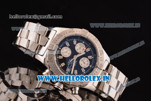 Breitling Avenger Chrono Swiss Valjoux 7750-SHG Automatic Stainless Steel Case with Stainless Steel Strap and Black Dial - Click Image to Close
