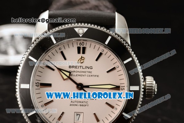 Breitling Superocean Heritage II 42 Swiss ETA 2824 Automatic Steel Case White Dial With Stick Markers Black Rubber Strap(JH) - Click Image to Close