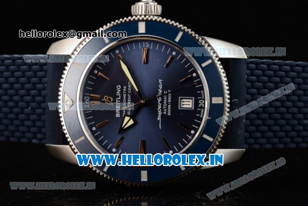 Breitling Superocean Heritage II 42 Swiss ETA 2824 Automatic Steel Case Blue Dial With Stick Markers Blue Rubber Strap(JH) - Click Image to Close
