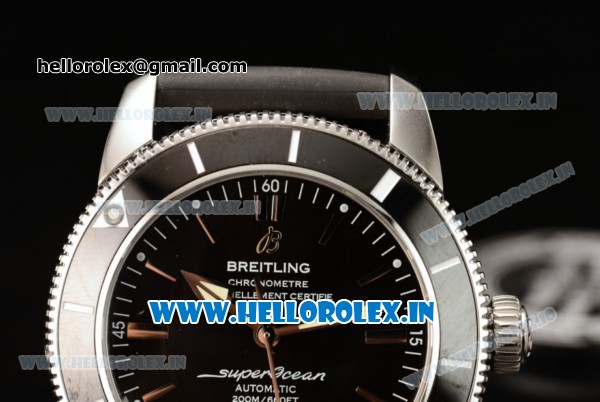 Breitling Superocean Heritage II 42 Swiss ETA 2824 Automatic Steel Case Black Dial With Stick Markers Black Rubber Strap(JH) - Click Image to Close