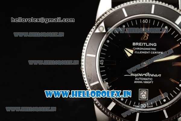 Breitling Superocean Heritage II 42 Swiss ETA 2824 Automatic Steel Case Black Dial With Stick Markers Black Rubber Strap(JH) - Click Image to Close