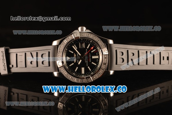 Breitling Avenger II GMT Black Dial With Swiss ETA 2836 Automatic Black Rubber Strap Best Edition A32390111B1S2 - Click Image to Close