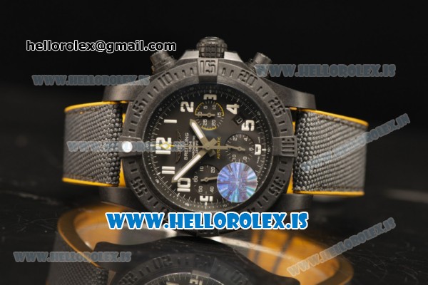 Breitling Avenger Hurricane 12h 45 Watch All Black Carbon Fiber Case 1:1 Clone Original Best Edition XB0180E41B1S1 - Click Image to Close