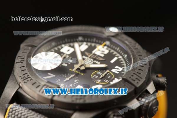 Breitling Avenger Hurricane 12h 45 Watch All Black Carbon Fiber Case 1:1 Clone Original Best Edition XB0180E41B1S1 - Click Image to Close