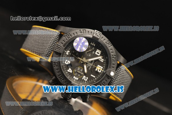 Breitling Avenger Hurricane 12h 45 Watch All Black Carbon Fiber Case 1:1 Clone Original Best Edition XB0180E41B1S1 - Click Image to Close