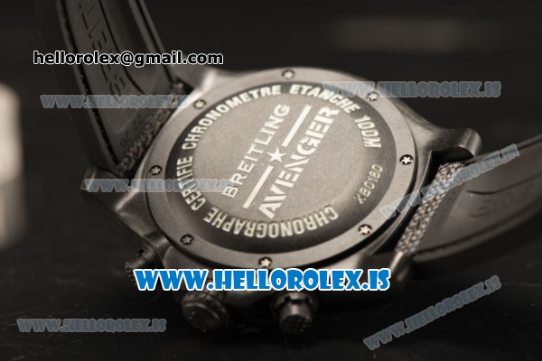 Breitling Avenger Hurricane 12h Watch All Black Carbon Fiber Case 1:1 Clone Original Best Edition XB0170E41I1W1 - Click Image to Close