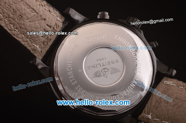Breitling Colt Chronograph II Chronograph Miyota Quartz PVD Case with White Dial - Click Image to Close
