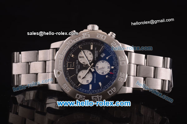 Breitling Colt Chronograph II Chronograph Miyota Quartz Steel Case and Strap with Black Dial - Click Image to Close