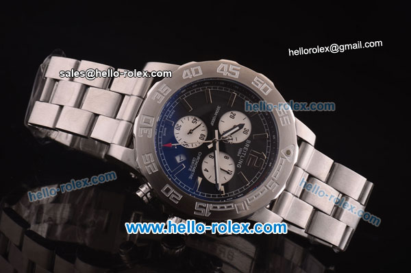 Breitling Colt Chronograph II Chronograph Miyota Quartz Steel Case and Strap with Black Dial - Click Image to Close