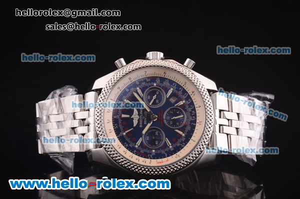 Breitling for Bentley Motors Chrono Swiss Valjoux 7750 Automatic Full Steel with Blue Dial - Click Image to Close