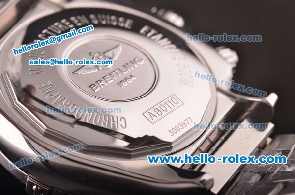 Breitling Chronomat B01 GMT Swiss Valjoux 7750 Automatic Steel Case/Strap with Blue Dial - Click Image to Close