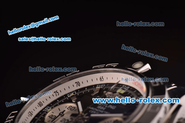 Breitling Chronomat B01 GMT Swiss Valjoux 7750 Automatic Steel Case/Strap with Black Dial - Click Image to Close