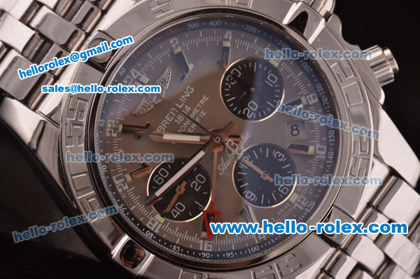 Breitling Chronomat B01 GMT Swiss Valjoux 7750 Automatic Steel Case/Strap with Grey Dial - Click Image to Close