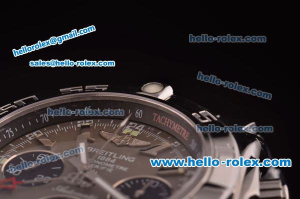Breitling Chronomat B01 GMT Swiss Valjoux 7750 Automatic Steel Case/Strap with Grey Dial - Click Image to Close