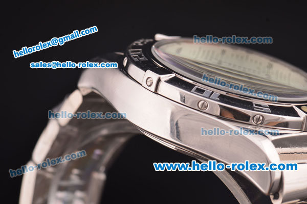 Breitling Chronomat B01 Chronograph Miyota Quartz Steel Case/Strap with Black Dial - Click Image to Close