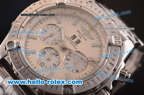 Breitling Chronomat Evolution ST17 Automatic with Big Date Steel Case/Strap with Beige Dial - Click Image to Close
