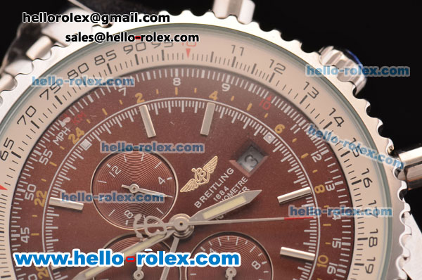 Breitling Navitimer ST17 Automatic with Brown Dial and Silver Stick Marker-SSband - Click Image to Close