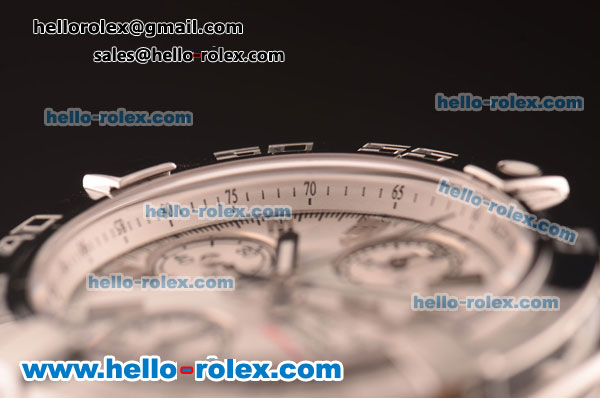 Breitling Chronomat Evolution Chronograph Swiss Valjoux 7750 Automatic Full Steel with Silver Dial and Stick Markers-Lady Size - Click Image to Close