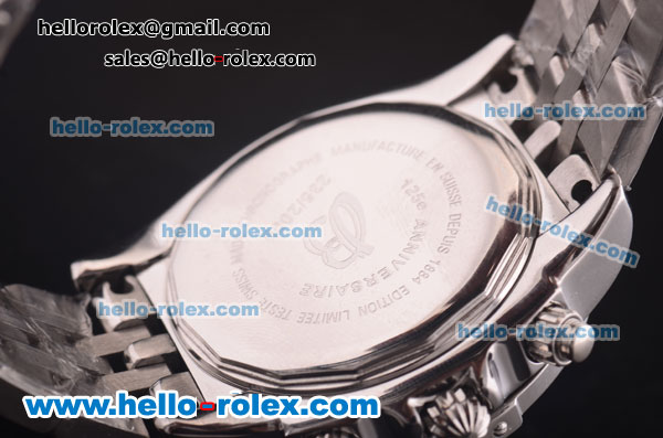 Breitling Chronomat B01 Chronograph Miyota Quartz Full Steel with White Dial - Click Image to Close