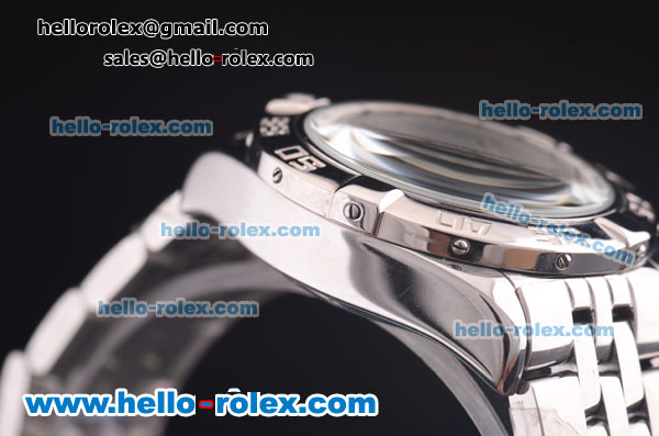 Breitling Chronomat B01 Chronograph Miyota Quartz Full Steel with Black Dial - Click Image to Close