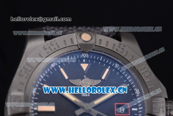 Breitling Avenger BlackBird Swiss ETA 2824 Automatic Titanium Case with Black Dial Black Leather Strap and Stick Markers - Click Image to Close