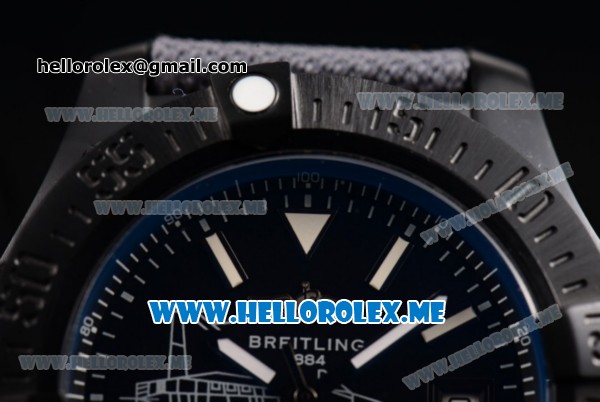 Breitling Avenger II Seawolf Boelcke Swiss ETA 2836 Automatic PVD Case with Black Dial and Black Leather Strap Red Second Hand (H) - 1:1 Original - Click Image to Close