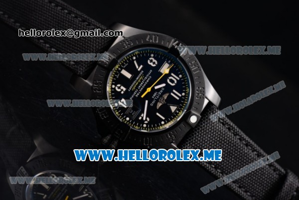 Breitling Avenger Seawolf Code Yellow Swiss ETA 2836 Automatic PVD Case with Black Dial and Black Leather Strap Yellow Second Hand (H) - Click Image to Close