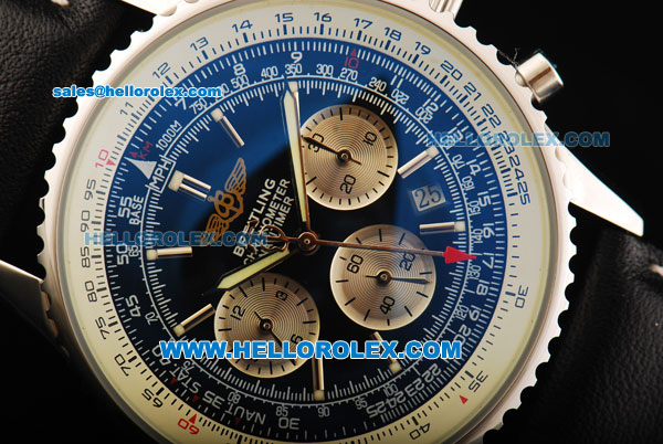 Breitling Navitimer Automatic Movement Steel Case with Black Dial and Stick Markers - Click Image to Close