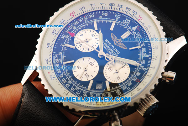 Breitling Navitimer Automatic Movement Steel Case with Black Dial and Stick Markers - Click Image to Close