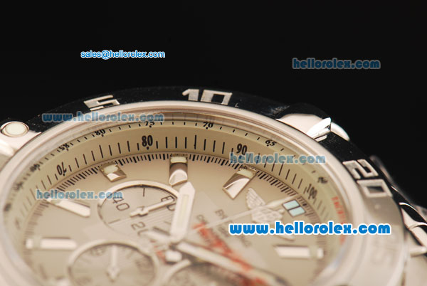 Breitling Chronomat B01 Chronograph Quartz Movement Full Steel with Grey Dial and Stick Markers - Click Image to Close