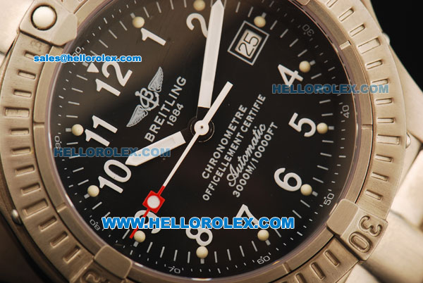 Breitling Avenger Seawolf Swiss ETA 2836 Automatic Movement Titanium Case with Black Dial and White Markers - Click Image to Close
