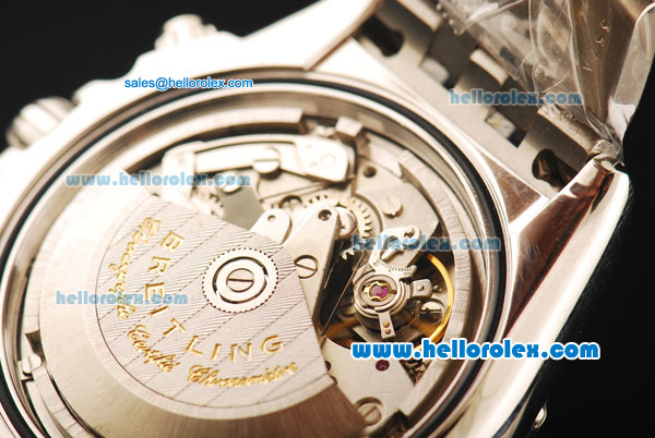 Breitling Chronomat Evolution Chronograph Swiss ETA 7750 Automatic Movement Full Steel with White Dial and Stick Markers - Click Image to Close