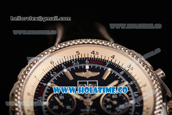 Breitling Bentley 6.75 Speed Chrono Swiss Valjoux 7750 Automatic Steel Case with Black Dial and Stick Markers (GF) - Click Image to Close