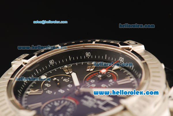 Breitling Super Avenger Chronograph Swiss Valjoux 7750 Automatic Movement Full Steel with Black Dial-1:1 Original - Click Image to Close