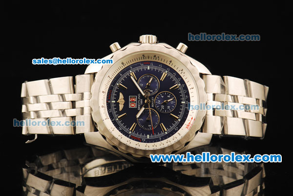Breitling Bentley Motors Automatic Movement Full Steel with Blue Dial - Click Image to Close