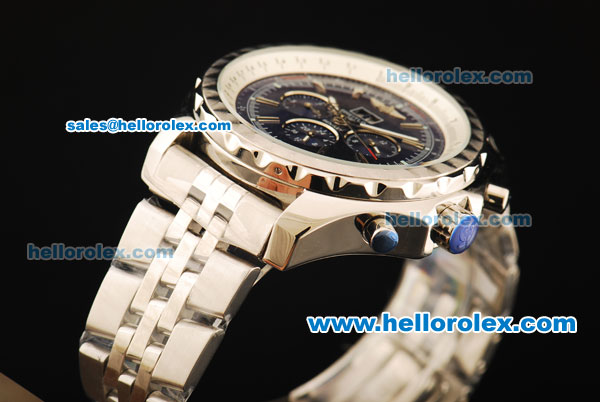 Breitling Bentley Motors Automatic Movement Full Steel with Blue Dial - Click Image to Close