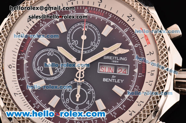 Breitling Bentley GT II Chrono Swiss Valjoux 7750-SHG Automatic Steel Case with Stick Markers and Brown/Black Dial - Click Image to Close