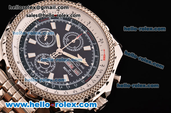 Breitling Bentley GT II Chrono Swiss Valjoux 7750-SHG Automatic Steel Case with Stick Markers and Black Dial - Click Image to Close