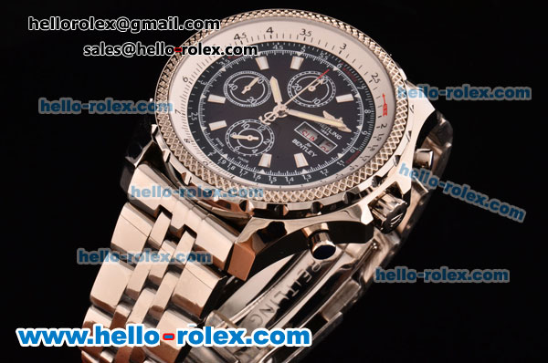 Breitling Bentley GT II Chrono Swiss Valjoux 7750-SHG Automatic Steel Case with Stick Markers and Black Dial - Click Image to Close